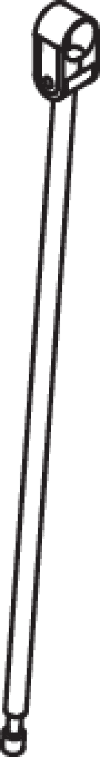 HEWI Bodenstütze f.SK-Griffe 805.50., L:697mm, Edst., Anb. farbig reinweiß