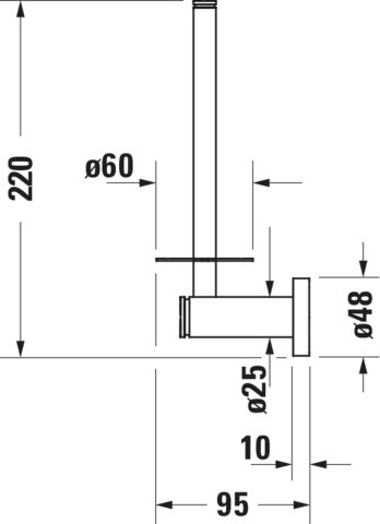 DU D-Code Ersatzrollenhalter,  Chrom