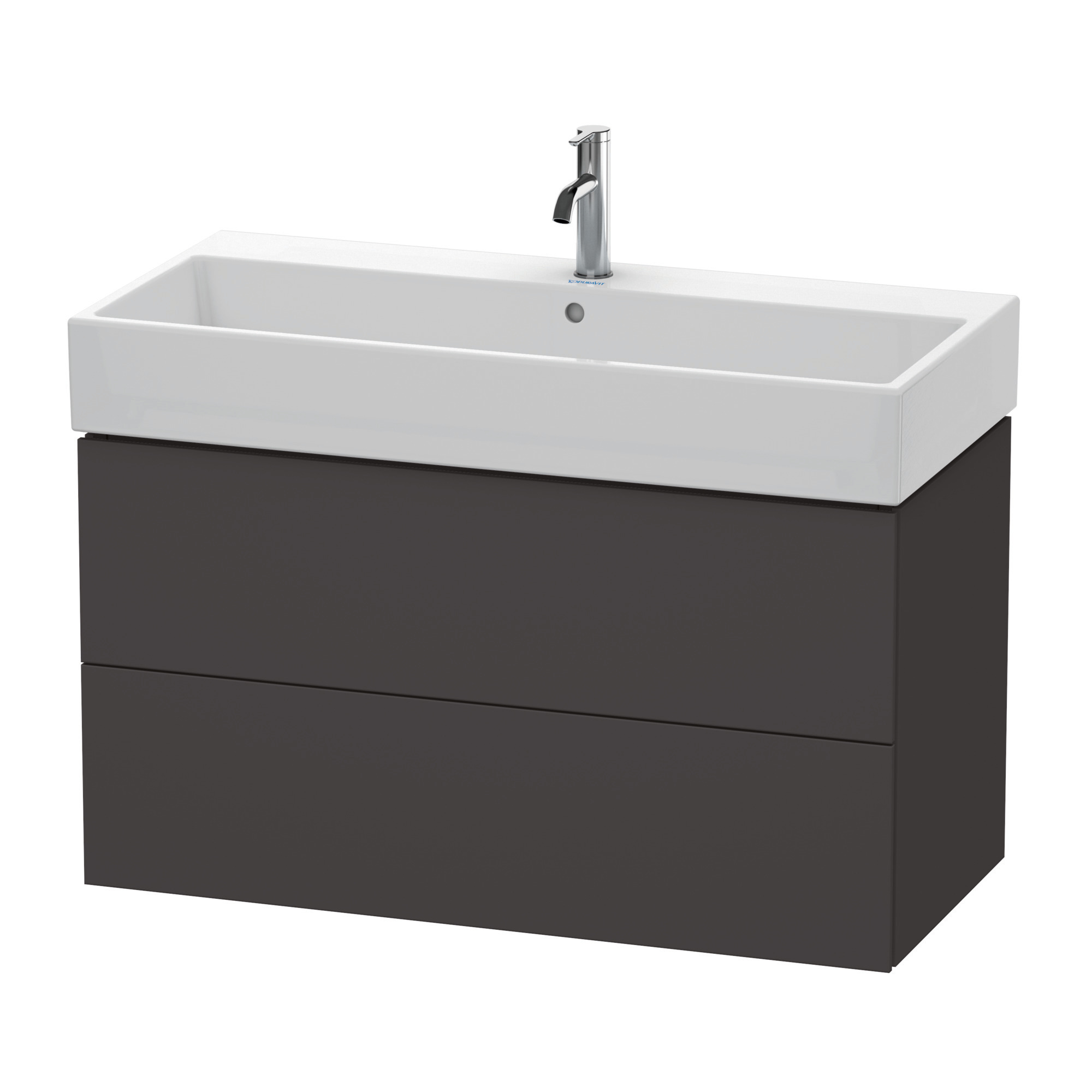 Duravit WTU L-Cube 544x984x459mm 2 Schubkästen, Graphit Supermatt