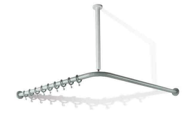 HEWI VH-Stange Ser 801, AM:983x983mm, 20 Ringe, suizidhemmend signalweiß