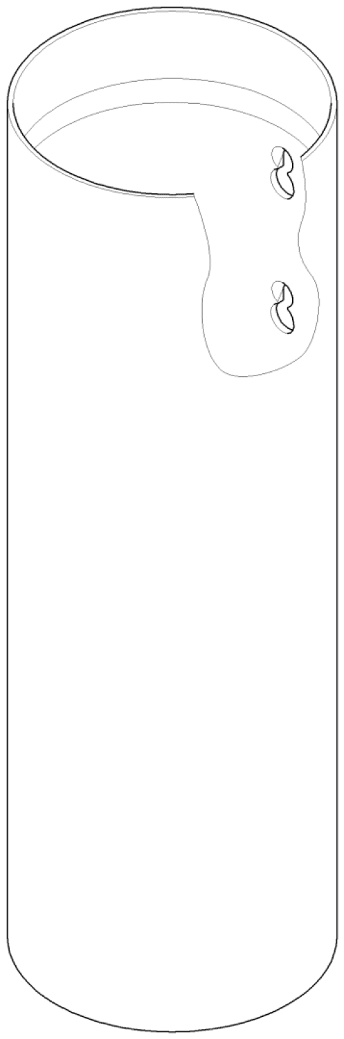 DO Gehäuse für Toilettenbürstengarnitur ET 082301503 D 100 x 310 mm Chrom