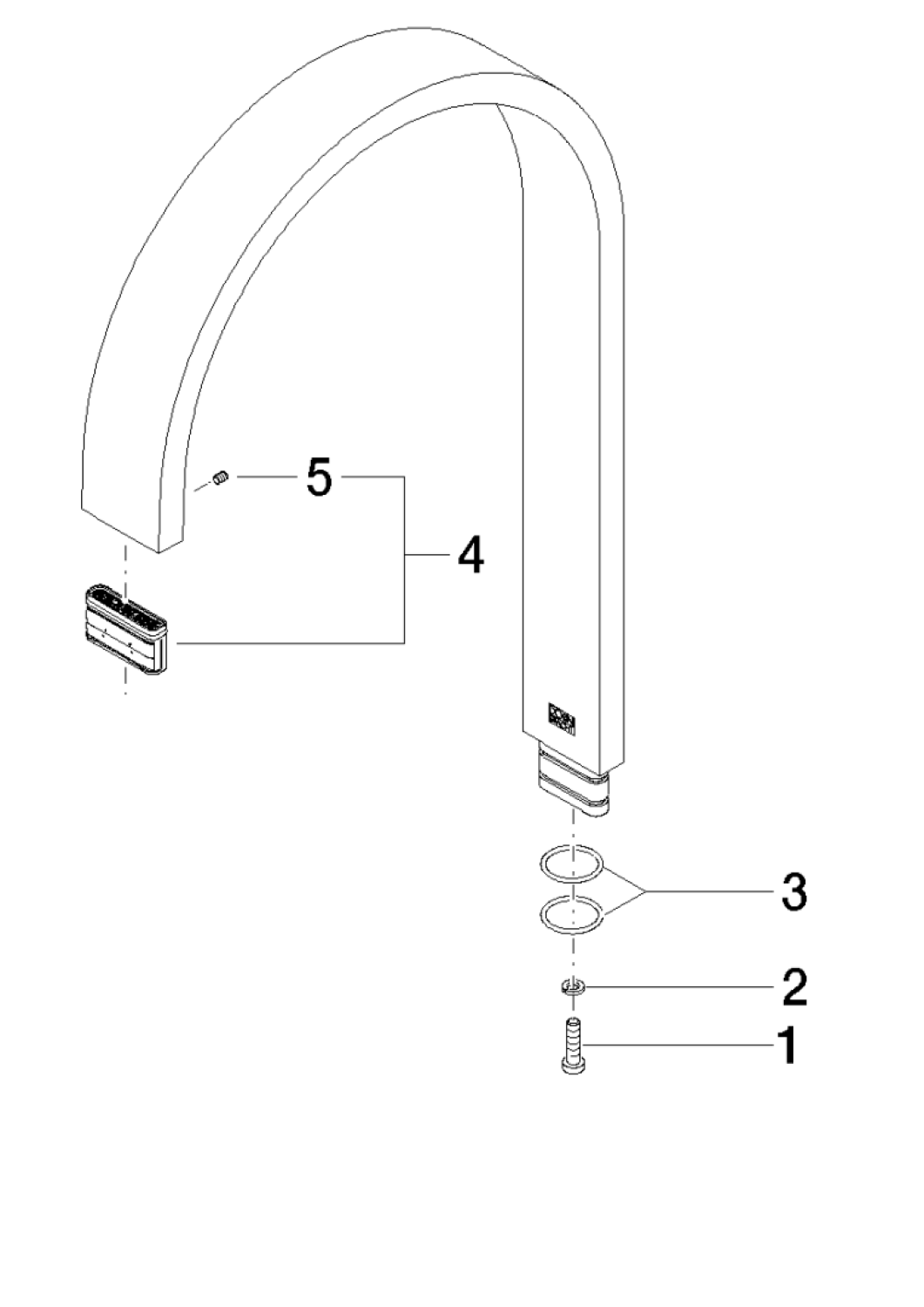 DO Auslauf ERSATZTEILE 90282215501 200 x 35 x 11 x 312 mm, 5,7 l/min. Chrom