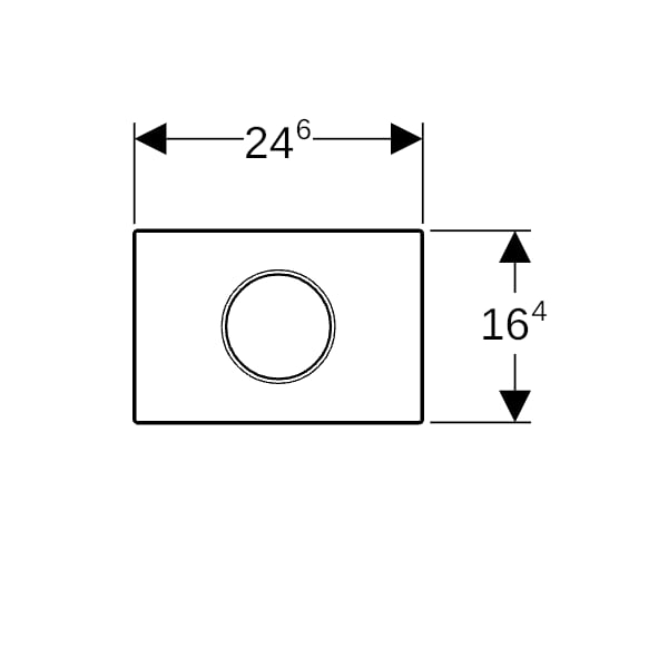 Geberit Sigma10 BetPl. für WC-Strg., rund elektron. Sp-Ausl., schwarz/swm