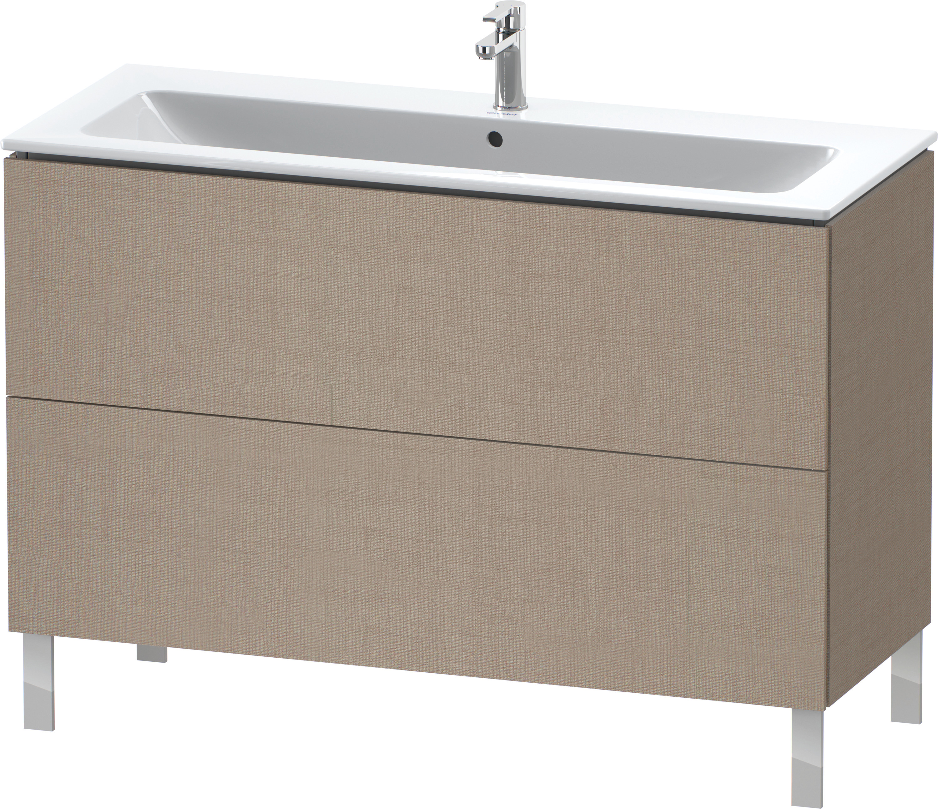 Duravit WTU stehend L-Cube 481x1220x704mm 2 Auszüge, f.233612, Leinen