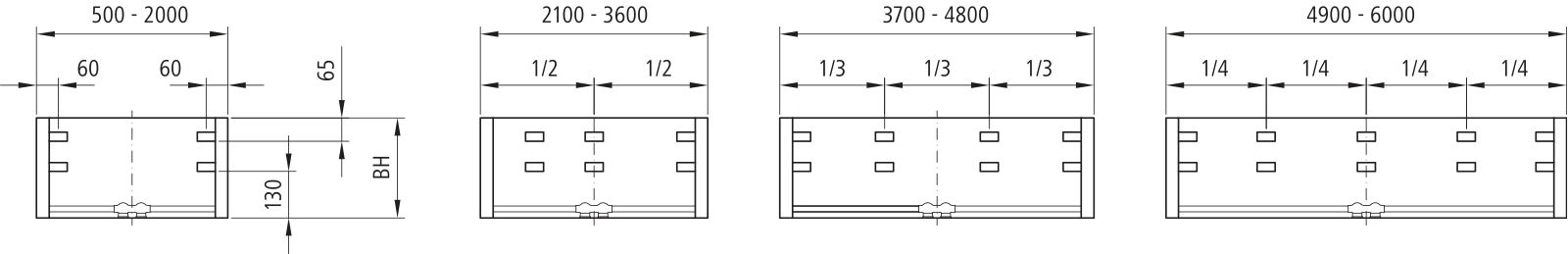 Kermi Heizwand HHN Typ10 BH910x43x2000mm QN1832, RAL9016, 6bar, o. Abd, ANB12