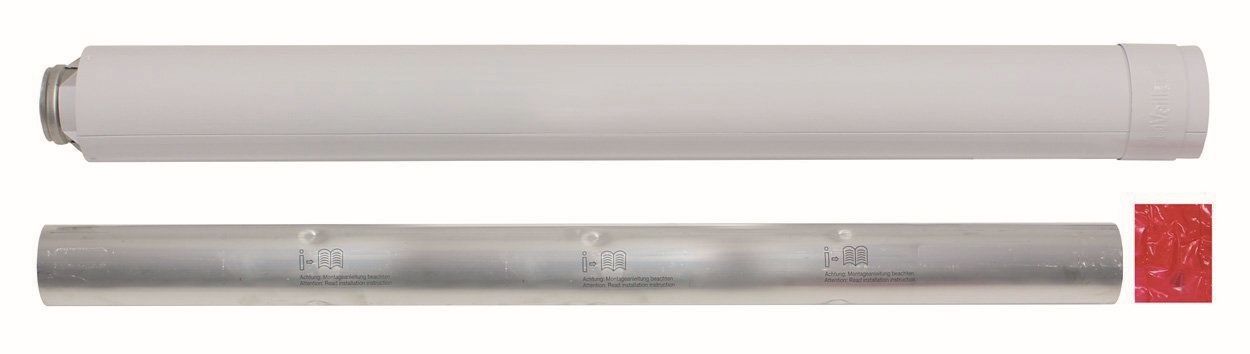 Vaillant Verlängerung turboTEC kürzbar Luft-/Abgasführung, Alu, 60/100mm, 1,0 m