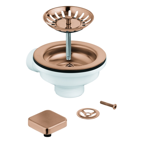 GROHE Exzenter-Ablaufgarnitur 40400 für Küchenspülen 1 Becken warm sunset geb. GROHE Exzenter-Ablaufgarnitur 40400 für Küchenspülen 1 Becken warm sunset geb.