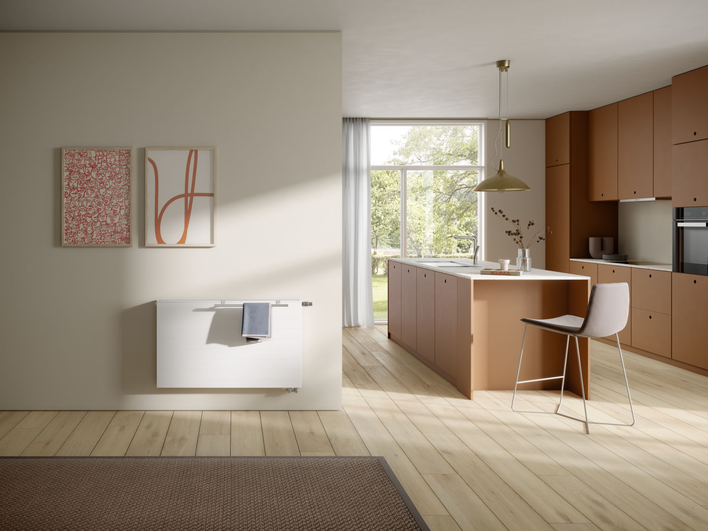 Kermi x2 Line-Vmulti T12 505x66x905 QN863, RAL9016, 10bar, Vent., m.Abd, BK