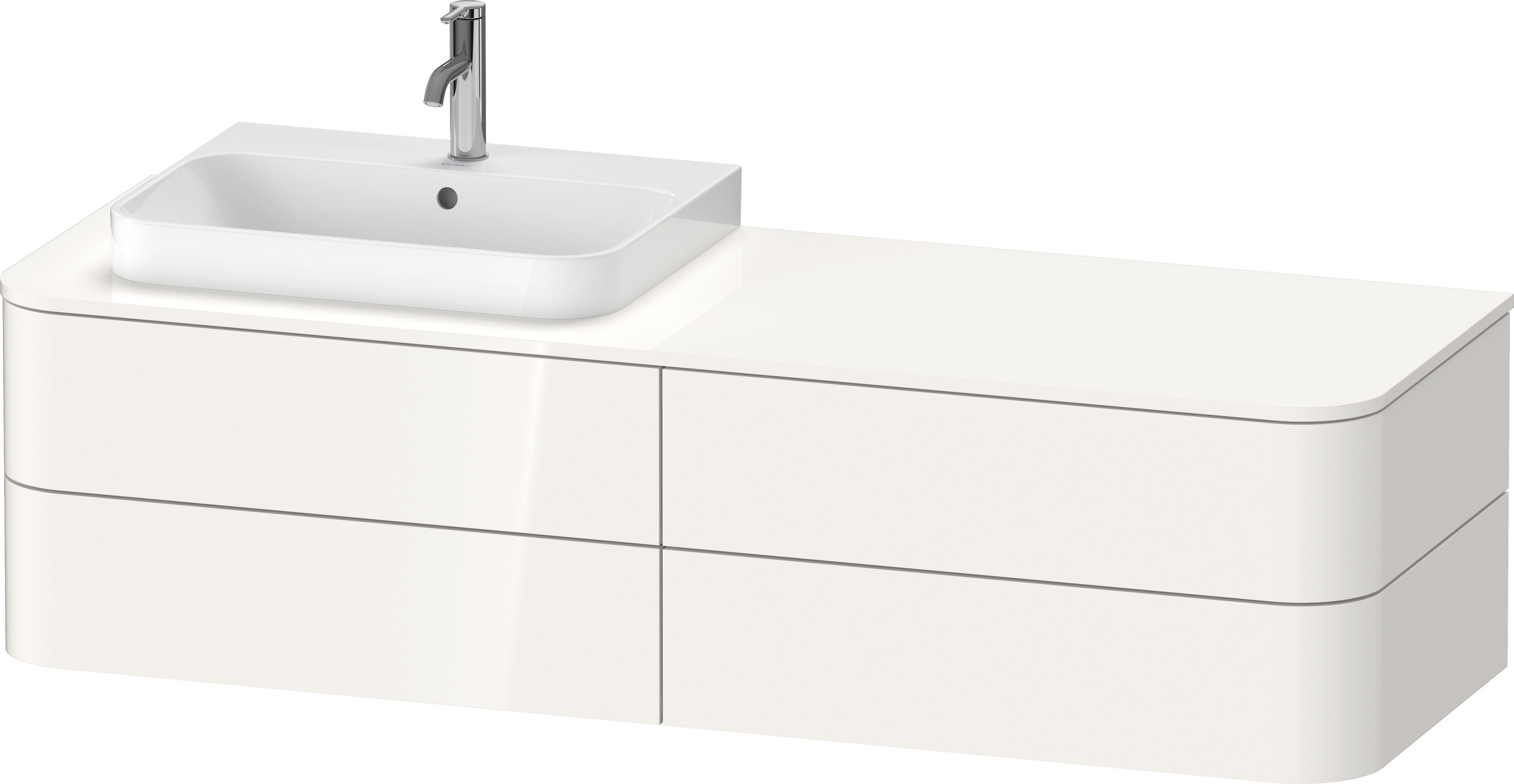 Duravit Happy D.2+ KWTU wh 1600x550x408mm ws smt, 4SK tipon, f. 1WT L, i.IB, 220-240V
