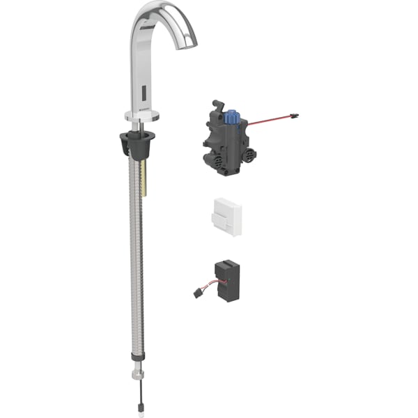 Geberit Piave WT-Arm., Standmontage, Netz für UP-Funkt.Box, m.Therm.Misch., chrg