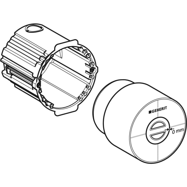 Geberit UP-Gehäuse für Fernbetätigung Typ 01 und 10 mit Bauschutz