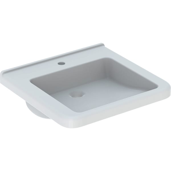 Geberit Renova Comfort WT eckig, barrierefrei 55x52,5cm, m. Hl., o. Ül., weiß KeraTect