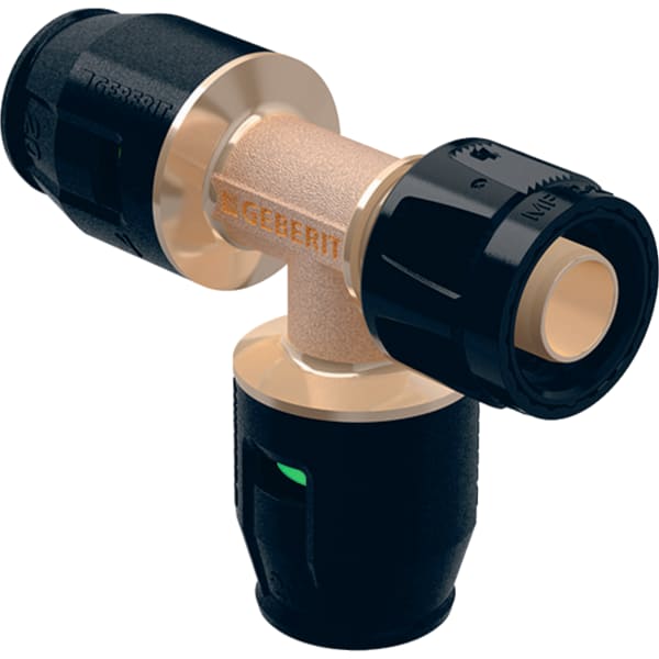 Geberit PushFit Übergangs-T-Stück mit MasterFix PVDF d20-MF20