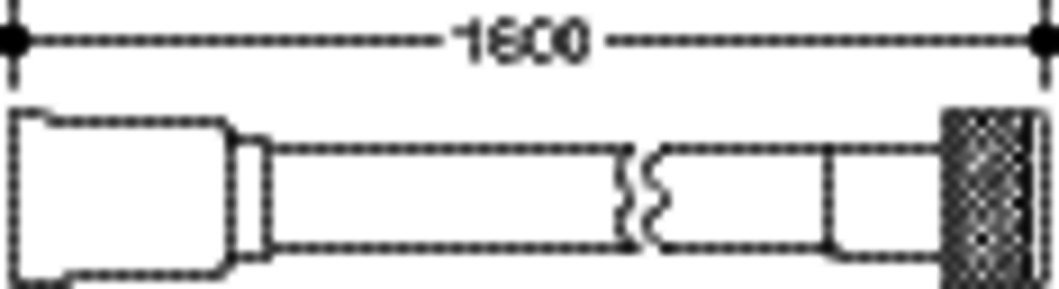 HEWI Brauseschlauch, L=1600 mm Weiß, Konus Chrom