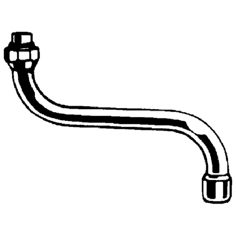 GROHE S-Auslauf 13005 Ausladung 150mm für Küchen-Wandbatterien 1/2'' chrom