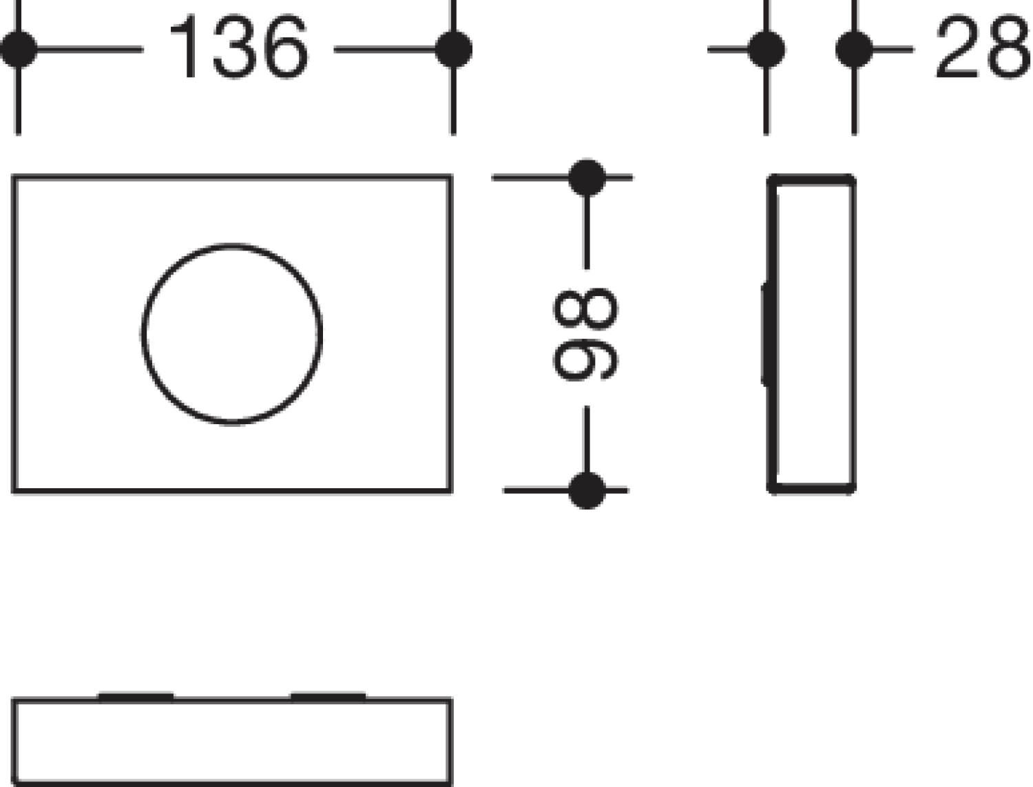 HEWI Hygienebeutelspender, plvb, B: 136,H: 98,T: 27,5 weiß tiefmatt