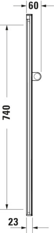 DU  Brausestange 810 mm Schwarz Matt