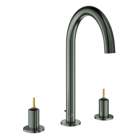 GROHE 3-L-WT-Batterie Atrio Private C. 20593 für Hebelgriffe hard graphite geb.