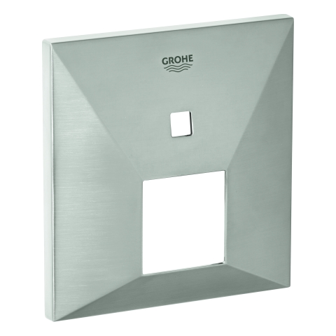 GROHE Rosette 48437 eckig für EHM- Fertigmontagesets 2 ASV supersteel