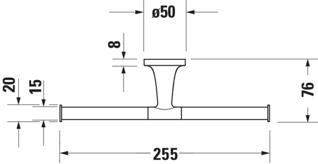 Duravit Starck T Papierrollenhalter, Gold Poliert, 255x255x50