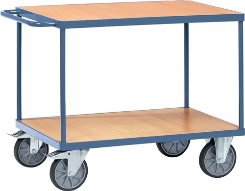 Tischwagen 2 Ladeflächen L1200xB800mm taubenblau Trgf.600kg PROMAT Tischwagen 2 Ladeflächen L1200xB800mm taubenblau Trgf.600kg PROMAT