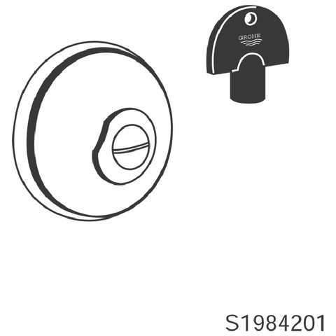 GROHE UP-Ventil Oberbau 19842 chrom