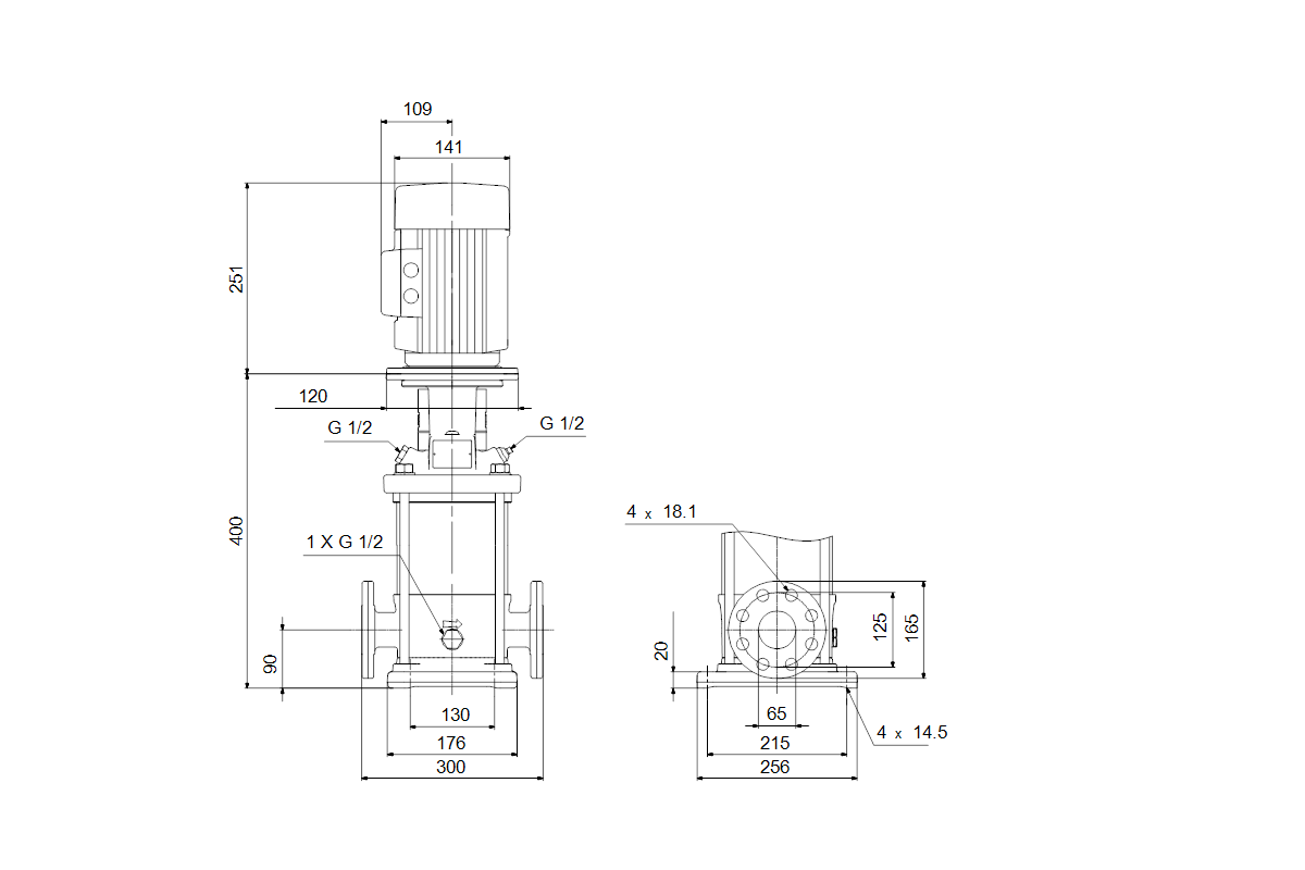 GRUNDFOS Vertikale Kreiselpumpe CR15-6 A-F-A-E-HQQE 3x230/400 50 HZ