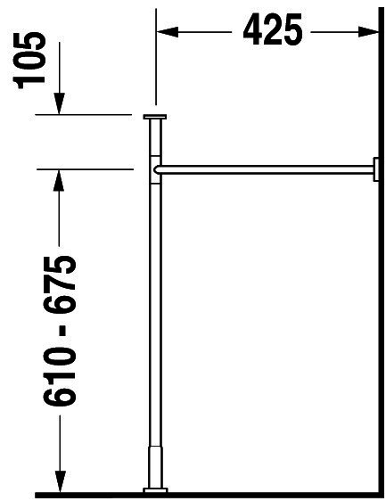 DU Metallkonsole Vero für 045470, höhenverstellbar, chrom