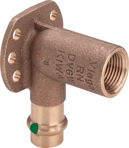 Viega Wandscheibe mit SC Sanpress 2225 in 15mm x Rp1/2 x 45mm Siliziumbronze
