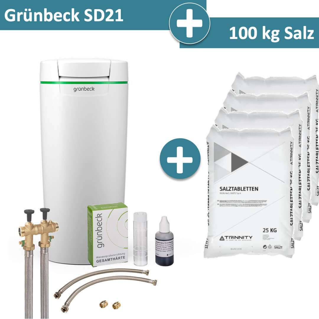 Grünbeck Enthärtungsanlage softliQ:SD21 mit 100 kg Salz