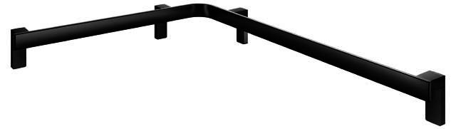 KEUCO Dusch-u. Wannenhandlauf AXESS 35011, r. 650/850mm sw matt