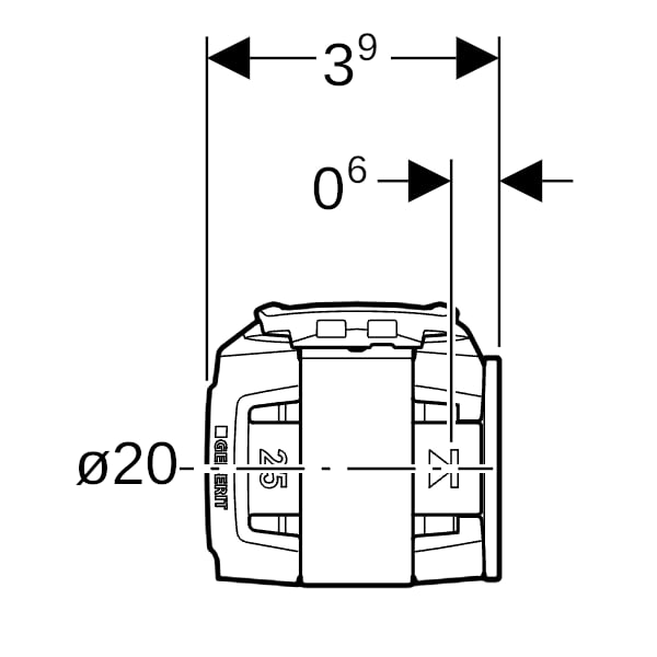 Geberit FlowFit Rohr-Endstopfen SiBr, d20