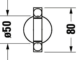 DU Starck T Handtuchhalter, Swa Matt, 50x465x80 mm, Anzahl Arme: 2, Schwenkbar