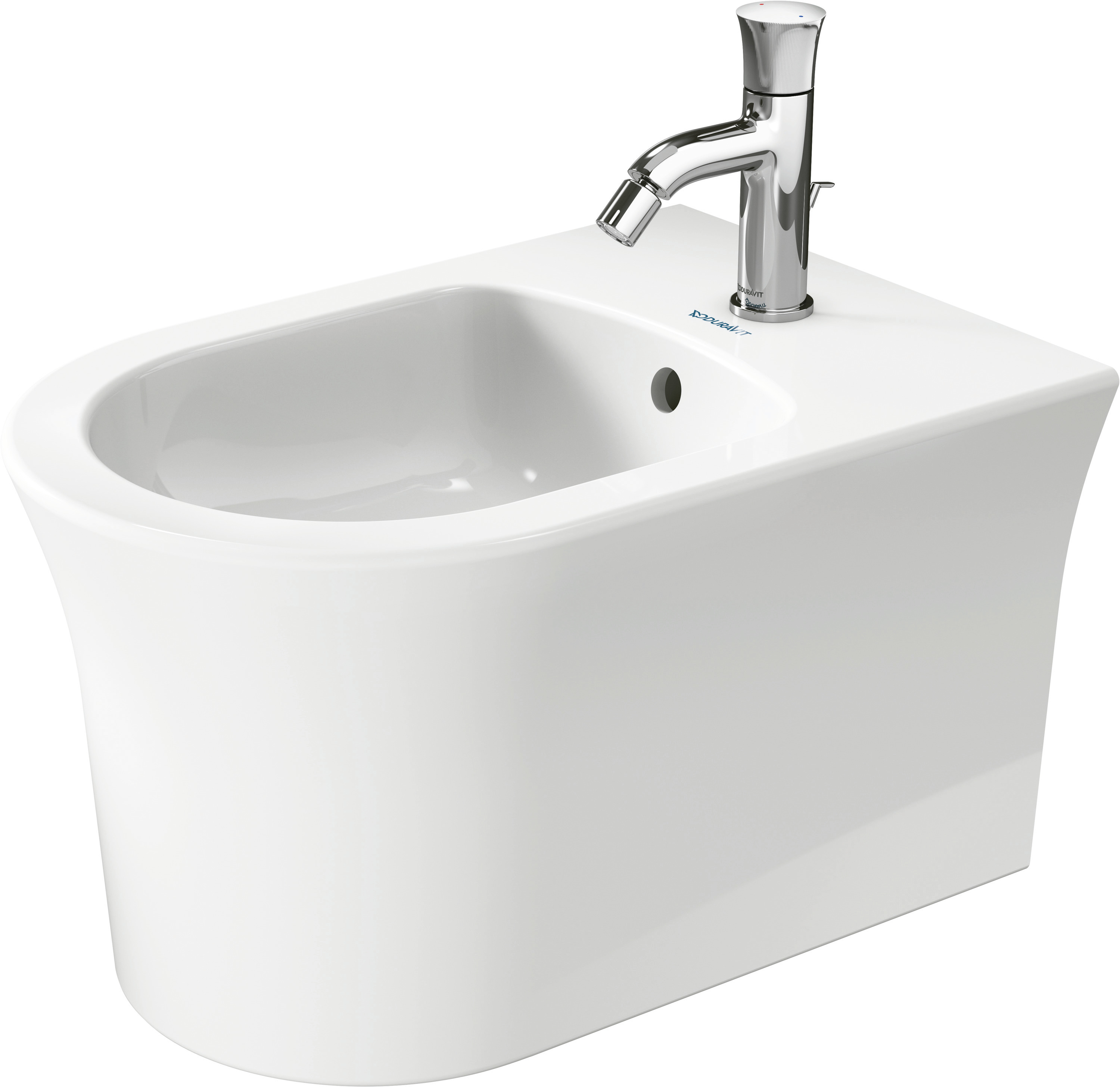 Duravit Wandbidet White Tulip, 540mm, Weiß mit ÜL, mit HLB, 1 HL, WGL