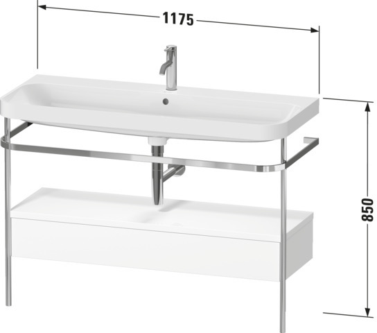 Duravit MK u. SK bodenst. m. HD2 Plus,2HL 850x1175x490,Weiß Hochglanz