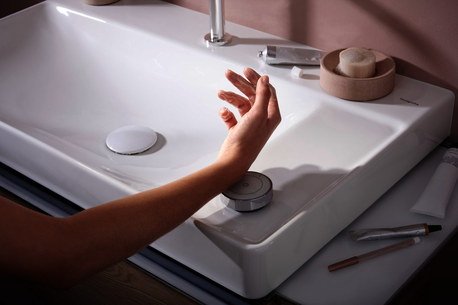 Hansgrohe 2-Loch WTM Tecturis S 150 mit unverschl.Ablaufgarnitur chrom