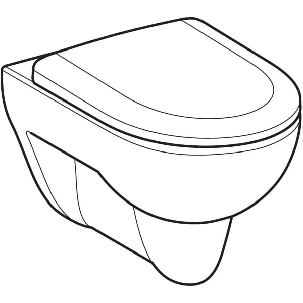 Geberit Renova Set Wand-WC mit WC-Sitz Tiefspüler, weiß