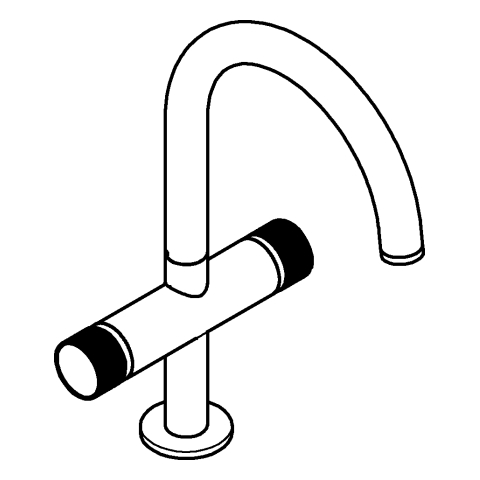 GROHE WT-Einlochbatt. Atrio Private C. 21138 L-Size Knopfbetätigung chrom