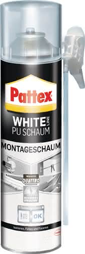 1K-Montageschaum White Line PUW50 500 ml B2 weiß m.Einw.-Handsch.Dose PATTEX 1K-Montageschaum White Line PUW50 500 ml B2 weiß m.Einw.-Handsch.Dose PATTEX