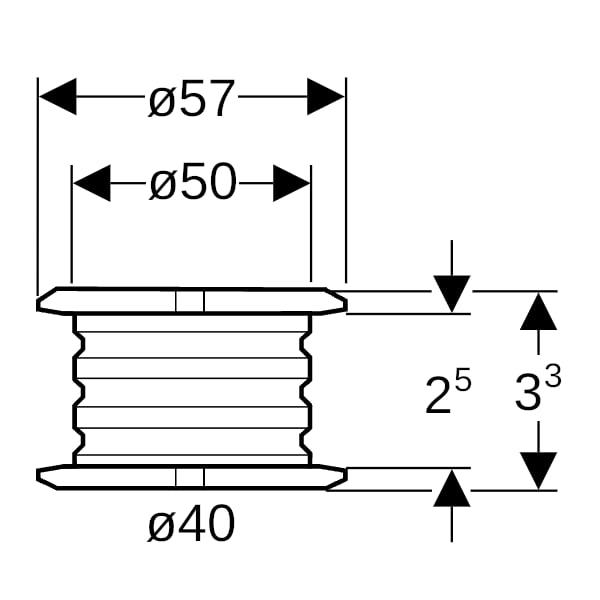 Geberit Rohrschelleneinlegeschale d40