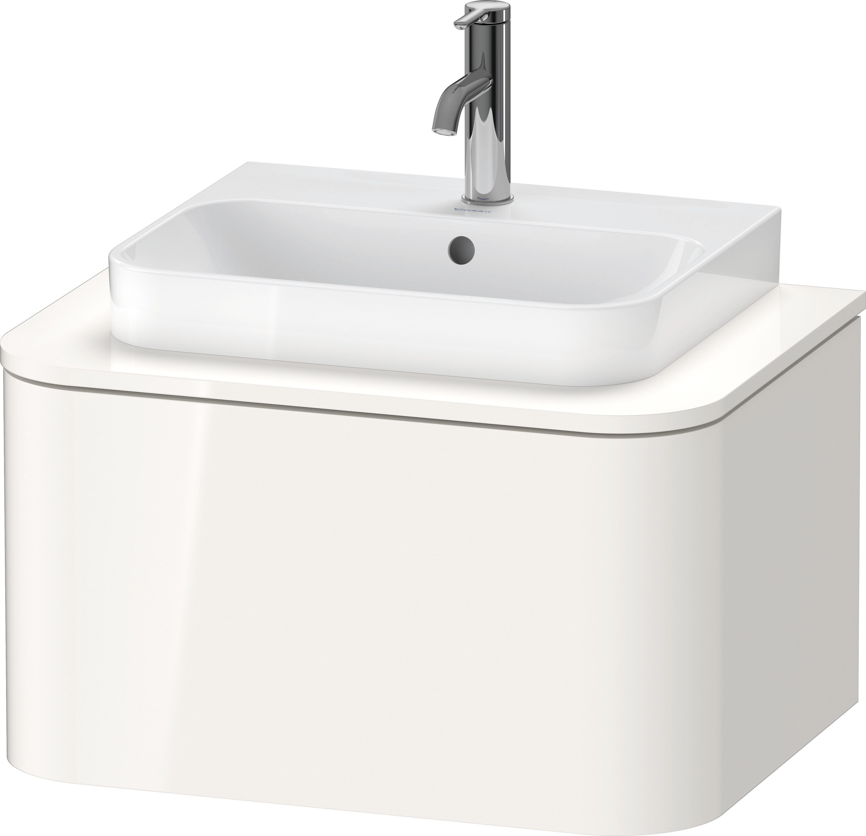 Duravit WTU HappyD2+ wandh.,354x650x480mm 1Auszug, nussbaum gebürstet ohne ES