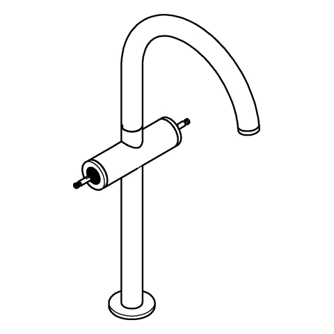 GROHE WT-Einlochbatt. Atrio Private C. 21140 XL-Size für Hebelgr. cool sunrise