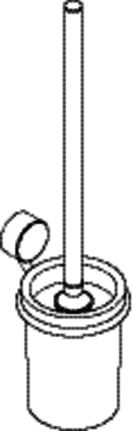 HEWI WC-Bürstengarnitur System 815 Sch. matt, Glas sat. schw tiefmatt