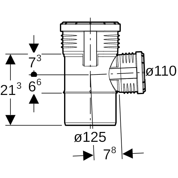 Geberit Silent-PP Abzweig 87,5Gr d125/110