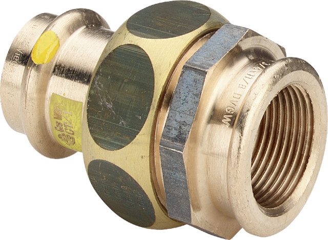 Viega Verschraubung mit SC Profipress G 2652 für Gas in 22mm x Rp3/4 Rotguss