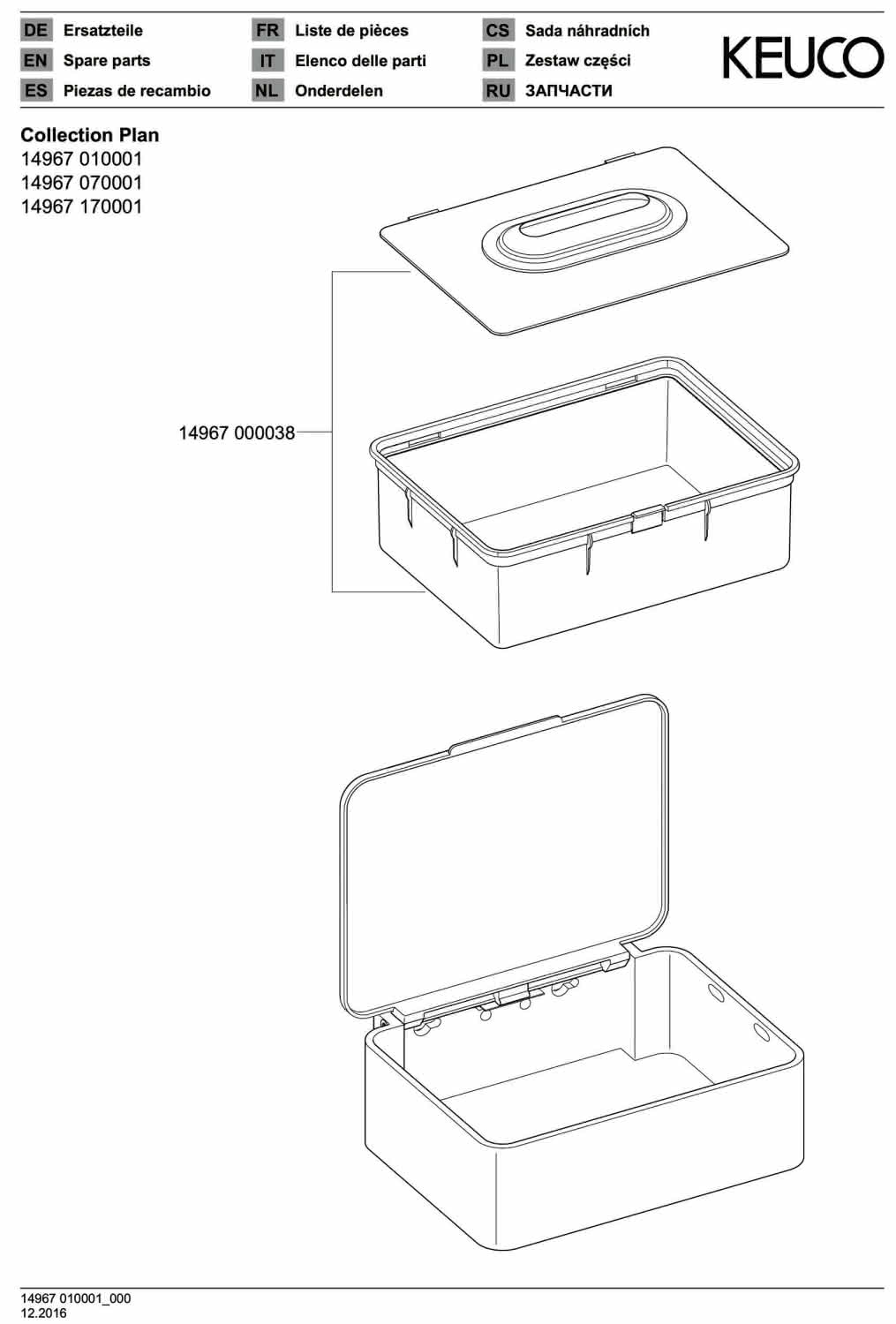 KEUCO Feuchtpapierbox Plan 14967, verchromt