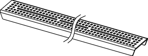 TECEdrainline Designrost "quadratum", Edelstahl gebürstet, 1500 mm