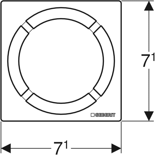 Geberit Designrost "Circle", 8 x 8 cm