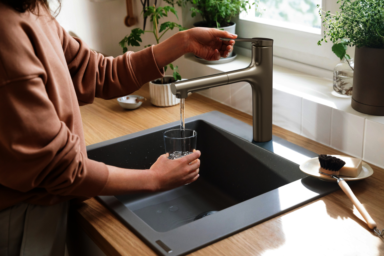 Hansgrohe Spültischmischer 160 Zesis M33 Ausziehbrause 2jet edelstahl-optik