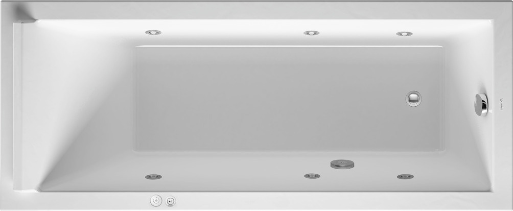 Duravit Starck Whirlwanne 1700x700mm, Einbau Rückenschr.1 Variabel, Jet-Syst., Weiß